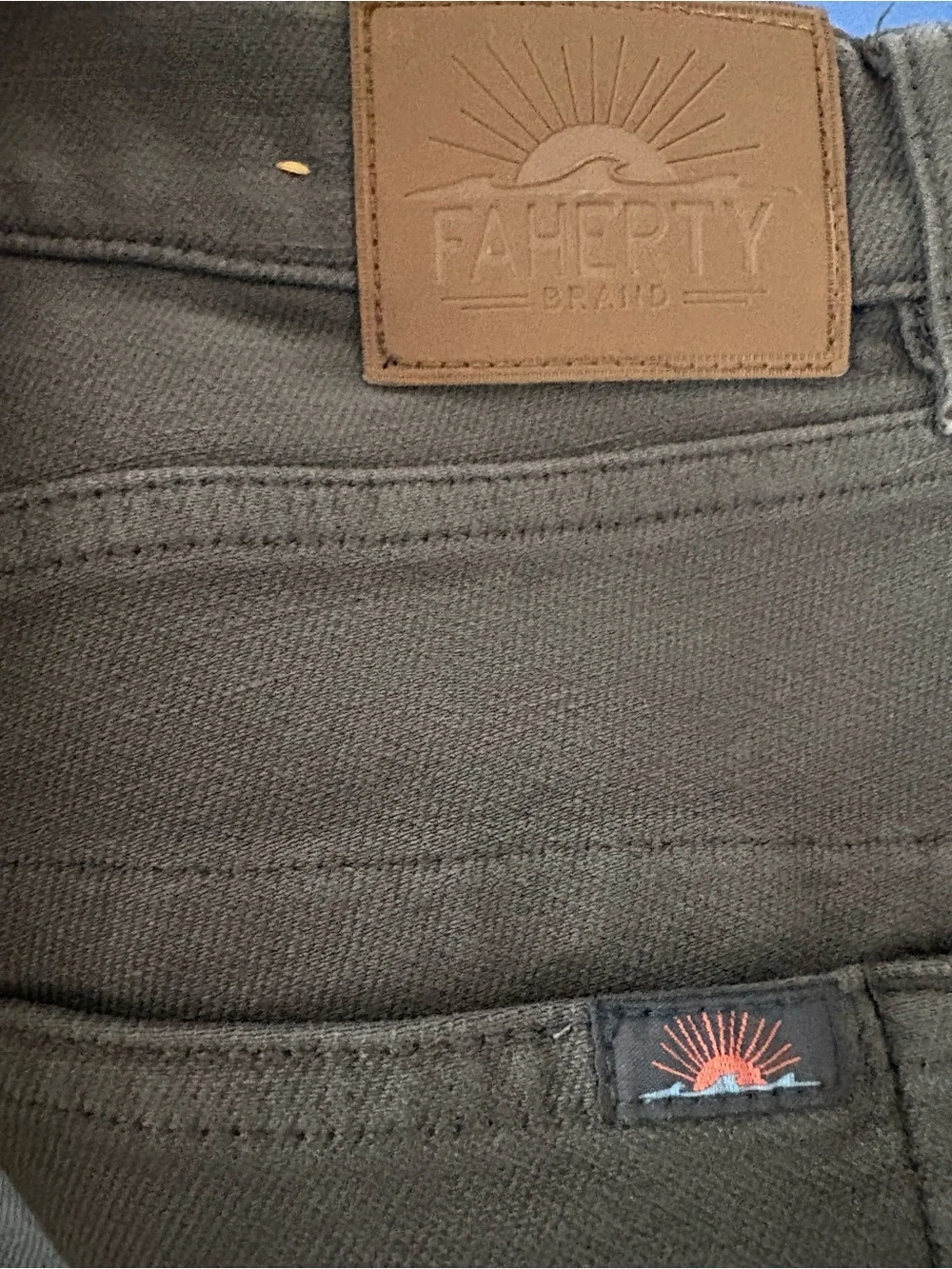 Faherty Men’s Denim Jean Pant Dark Gray Sz 35/34